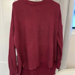 BCBGMAXAZARIA HI-Low Hem Deep Burgundy Sweater Excellent Condition Women’s Small